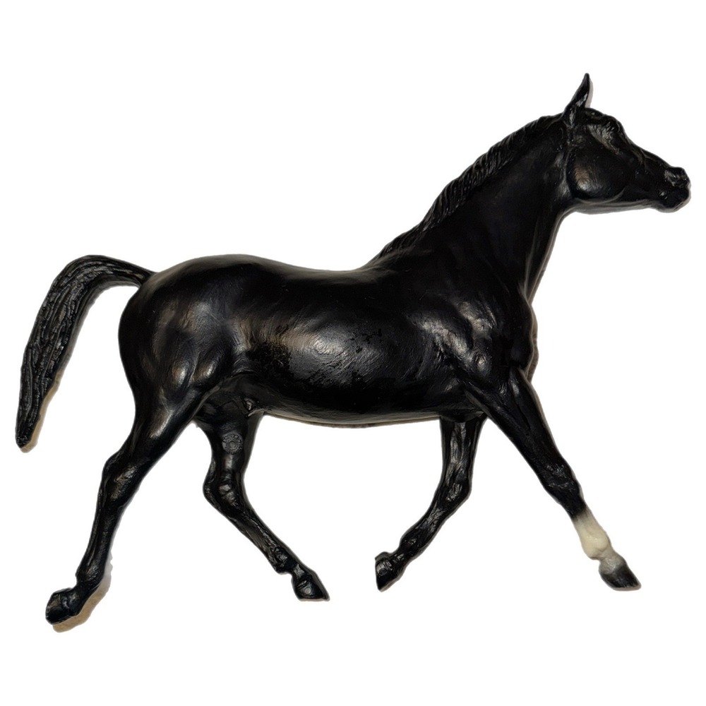 VTG Breyer Molding Co Black Beauty Horse #847 Cowgirl Cowboy Rodeo Farm